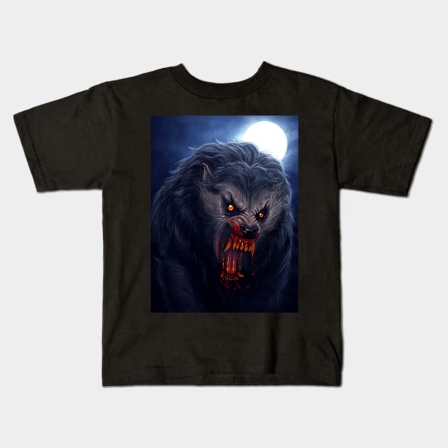 American Werewolf Kids T-Shirt by Samhain1992